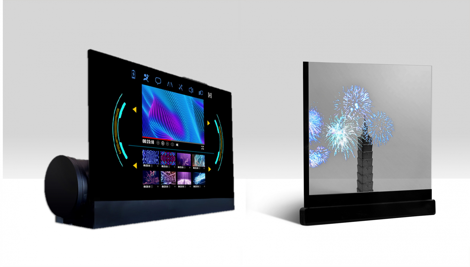 可卷式、折迭性、高透明